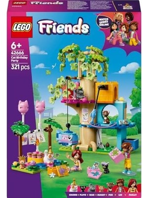 Nisar Store Kedi Doğum Günü Partisi ve Ağaç Ev 42666 - 6 Yaş ve Üzeri Hayvansever Çocuklar Için Yaratıcı Oyuncak Yapım Seti, Doğum Günü ve Özel Gün Hediye Fikri (321 Parça)