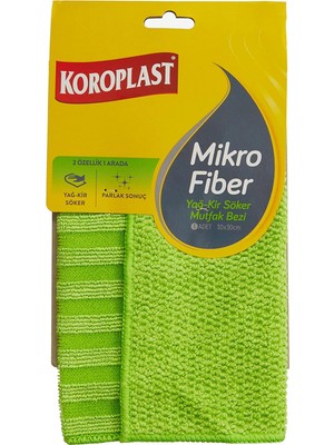 NY Home Mikrofiber Yağ & Kir Sökücü Mutfak Bezi Tekli, Çift Taraflı Hızlı Kuruyan Mikrofiber Mutfak Temizlik Bezi 30X30 Cm, Tüy ve Çizik Bırakmayan Ev, Ocak ve Fırın Için Yağ ve Kir Sökücü Tasarım