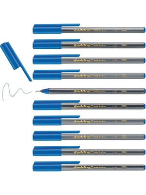 Nisar Store 55 Fineliner - Açık Mavi - 10 Kalem - 0,3 mm Uç