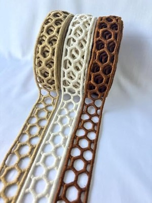 Nisar Store Petek Tasarımlı Dekoratif Şerit Aksesuarı (Kahverengi)