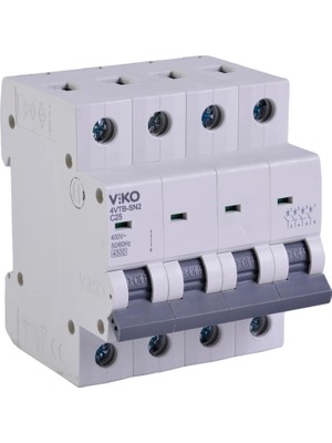 Nisar Store 4VTB-4C25 Otomatik Sigorta 4,5ka C Tipi 4 Kutup 25A