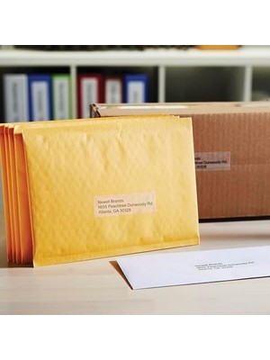 NY Home S0722410, Lw Geniş Adres Etiketi, (89X36 Mm) 260 Etiket/paket, Şeffaf - (99013)