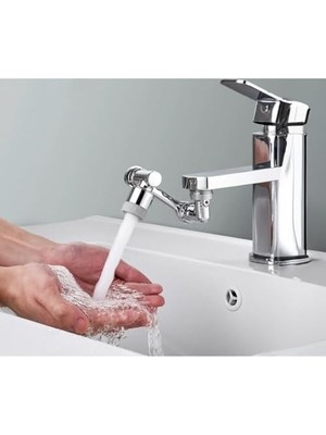 NY Home Monte Lua 2 Fonksiyonlu Evrensel Musluk Ucu Filtre Musluk Başlığı, 1080° Çok Fonksiyonlu Döner Musluk Püskürtme Regülatörü, 2 Püskürtme Fonksiyonu ve 1 Ek Su Başlığı, Mutfak Için Musluk Uzatmaları