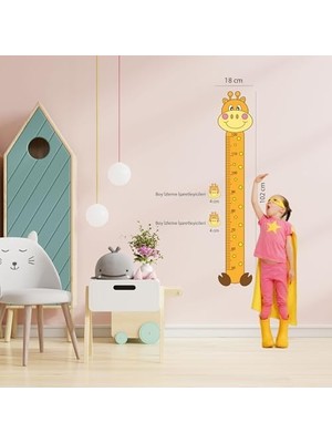 NY Home Desenli Boy Ölçer - Bebek ve Çocuk Odası Boy Cetveli