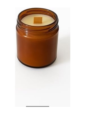 NY Home Paçuli Gül Lavanta Kokulu Dekoratif Ahşap Fitil 200 ml Kutulu Hediyelik Kavanoz Mum