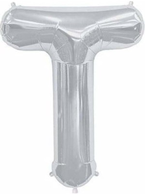 NY Home T Harf Folyo Gümüş Balon Küçük 35 cm