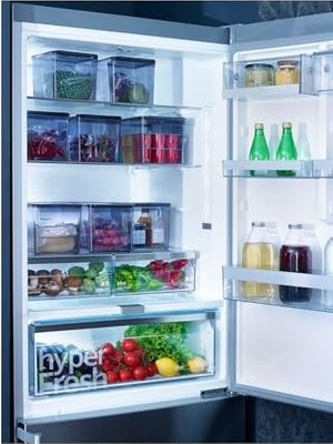 NY Home Kapaklı Küp Düzenleyici Şeffaf Siyah 165 * 355 * 160 mm M-E73-20-25