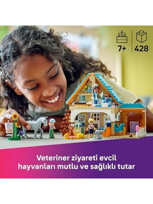 NY Home At ve Evcil Hayvan Veteriner Kliniği 42651-7 Yaş ve Üzeri Kız ve Erkek Çocuklar Için Mini Bebek, At ve Köpek Figürü Içeren Yaratıcı Oyuncak Yapım Seti, Doğum Günü Hediyesi (428 Parça)