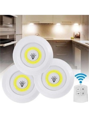 NY Home Uzaktan Kumandalı Kablosuz 3'lü LED Spot Lambalar