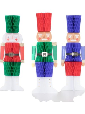 NY Home - Honeycomb Nutcracker Decorations - Nutcracker Dekorlar (3'lü)