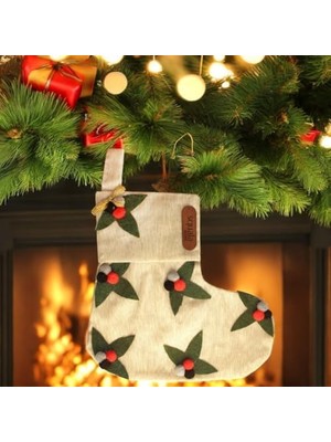 NY Home Yılbaşı Çorabı Çiçek Desenli