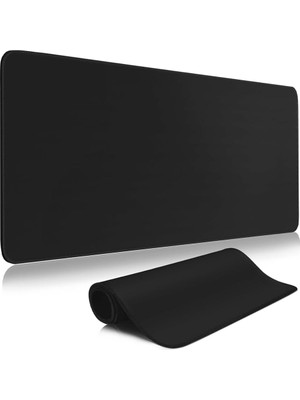 NY Home Süper Kalite 90X40 Büyük Boy Xxl Mouse Pad Kauçuk Alt Taban, Yumuşak Kumaş Oyuncu Mousepad, Bilgisayar ve Dizüstü Bilgisayar Uyumlu 90 40 Mouse Pad (Düz Siyah)