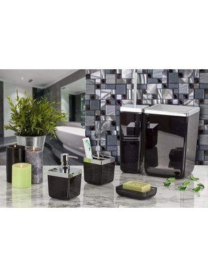 NY Home Banyo Seti/şeffaf Siyah
