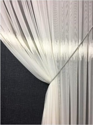 NY Home Perde Kruvaze Bağlama Aparatı Halat Kordon Fon Perde Kornişe Takmatik Açık Gri Açık Gri 275 cm Byzt3