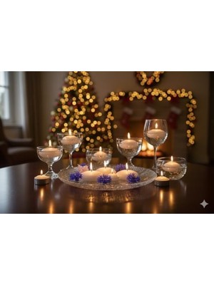 Nesto Home 36 Adet Beyaz Yüzen Mum (Floating Candle) – 7,6 cm Çap, Kokusuz, Uzun Süre Yanan, Temiz Alevli, Düğün & Etkinlik Dekoru