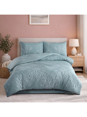 Pamuksu Markalı Etnik Desenli Çift Kişilik Nevresim Seti | Çarşafsız - Kutusuz | 100% Pamuk