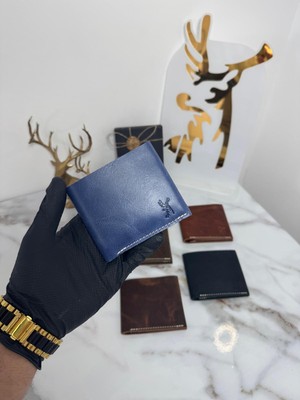 Sanat %100 Hakiki Crazy Deri Vintage Ince Cüzdan - Kaliteli Şık Cüzdan / Kartlık