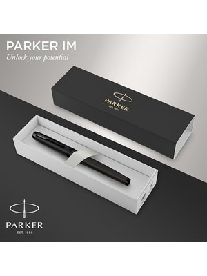 Nesto Home Im Rollerball Kalem | Siyah Pvd ile Mat Siyah | Siyah Mürekkep Dolgulu Ince Nokta | Hediye Kutusu