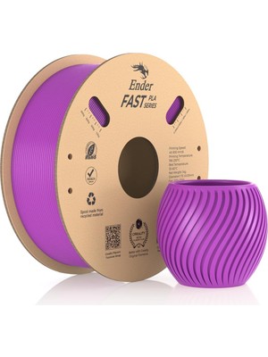Nesto Home Ender Pla Filament 1,75 Mm, 3D Yazıcı Filament 300 Mm/sn'ye Kadar Yüksek Hız, Geri Dönüştürülebilir Karton Makara, Çoğu Fdm 3D Yazıcıya Uygun - 1 kg (2,2 Lb) Mor