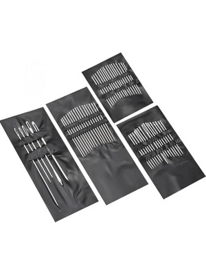 Nesto Home 55 Parça Dikiş Iğnesi Seti Yorgan Etamin Kanaviçe Iğnesi Paslanmaz Çelik El Dikişi Hobi Terzi Kullanımı