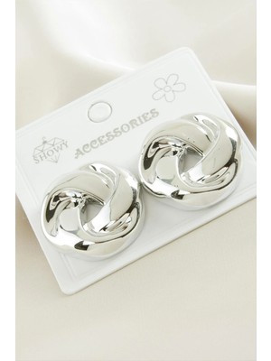 İlkyaz Fashion Burgulu Metal Küpe