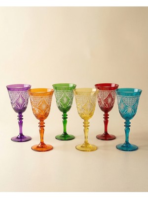 Akden Store El Kesmesi Kristal Dekor Kadeh / Su Bardağı 270CC