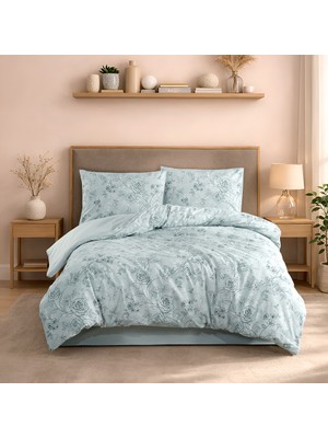 Pamuksu Markalı Çiçek Desenli Çift Kişilik Nevresim Seti | Çarşafsız-Kutusuz | 100% Pamuk