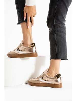 Golden Heel La Limar Kadın Gold Sneaker Spor Ayakkabı