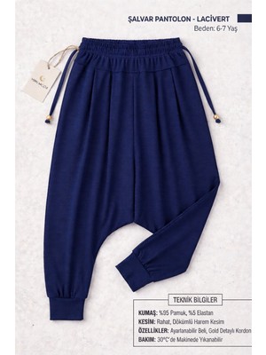 Kavaklıdere Giyim Kız Çocuk Şalvar Pantolon Lacivert 6-7 Yaş – Rahat Kesim