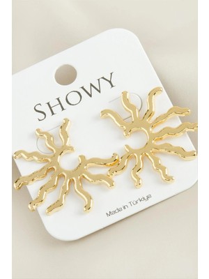 Hobilinka Güneş Yeni Sezon Metal Küpe