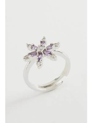 Pileli Store Lotus Zirkon Taşlı Yüzük