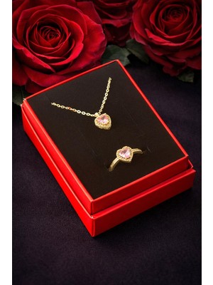 Pileli Store Pnr Kalp Zirkon Taşlı Set Koyle
