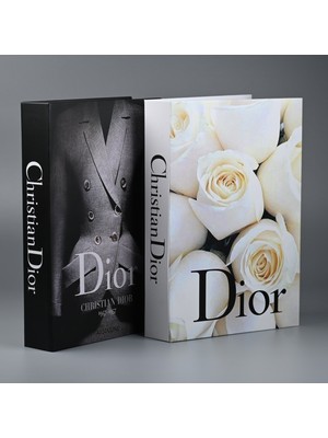 Kethuda Concept 2li Beyaz Güller & Takım Elbise Dekoratif Kitap Kutu