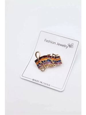 Herşey Trend Herşeytrend Sol Anahtarı Broş - Altın