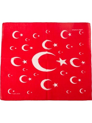 Marsilyan Ay Yıldız Desenli Bandana 50*50