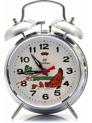 Exonix Nostaljik Kurmalı Horozlu Çalar Saat