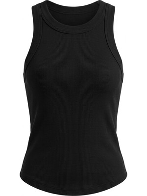 Magarde Bisiklet Yaka Premium Kaşkorse Atlet- Siyah
