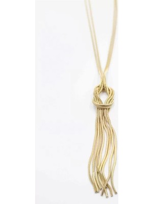 Herşey Trend Herşeytrend Örgü Kolye - Altın