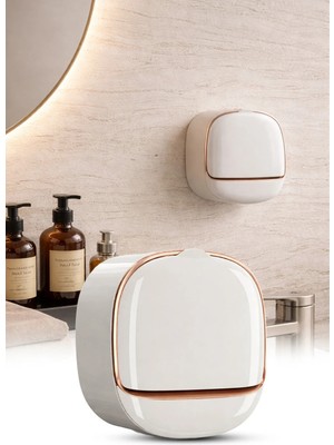 Tineke Gold Serisi Pratik Katı Sabunluk Su Biriktirme Hazneli Hijyenik ve Şık Sabun Kabı