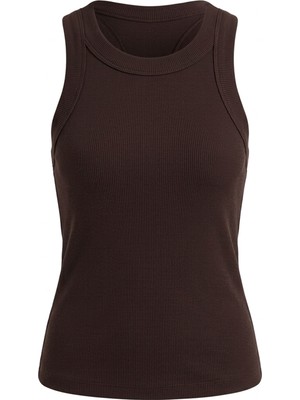 Magarde Bisiklet Yaka Premium Kaşkorse Atlet- Kahverengi