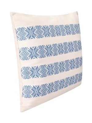 Savlar Store Chantilly Mavi Dokuma Pamuk Yastık 50X50CM