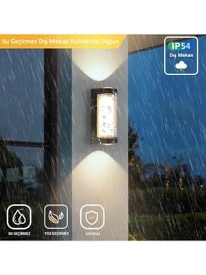 Savlar Store Sekatech Dekoratif Su Geçirmez Üç Yönlü LED Aplik Lara 9W 3200K Gün Işığı LED Aydınlatma