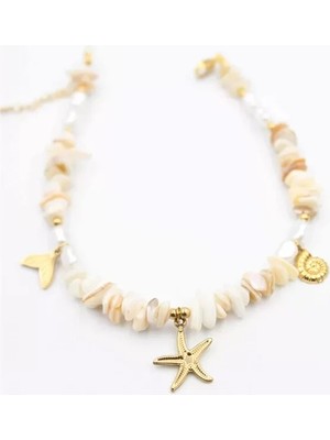 Herşey Trend Herşeytrend Doğal Taş Halhal - Altın