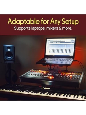 Savlar Store PLPTS38 Dizüstü Bilgisayar Standı, Ayarlanabilir Yükseklik, Ergonomik Tasarım, Kaymaz Dişler, Dj Mikseri, Ses Cihazları, Iş Istasyonu, Oyun ve Ev Için