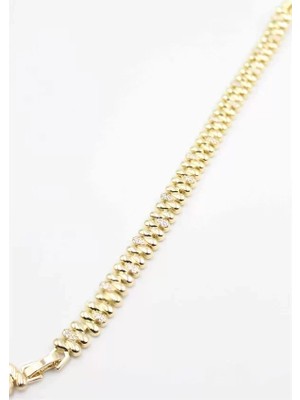 Herşey Trend Herşeytrend Taşlı Vip Bileklik - Altın