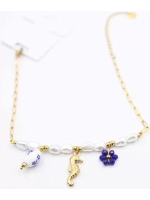 Herşey Trend Herşeytrend Deniz Atı Halhal - Altın