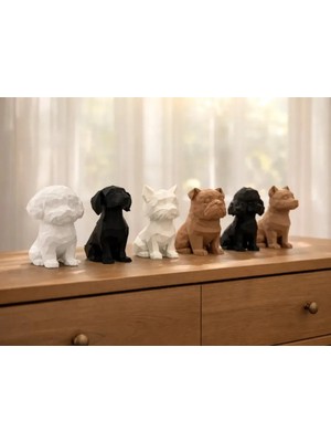 Obliva Modern Dekoratif Geometrik Köpek Biblo Seti (6’lı)