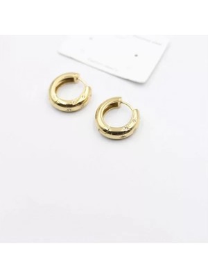 Herşey Trend Herşeytrend Taşlı Halka Küpe - Altın