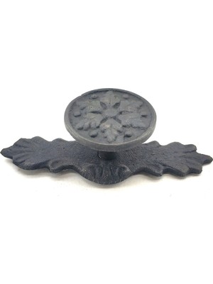 Senka Antika Tarz Dekoratif Pirinç Çiçek Düğme - 27X70 Mm, Oksit