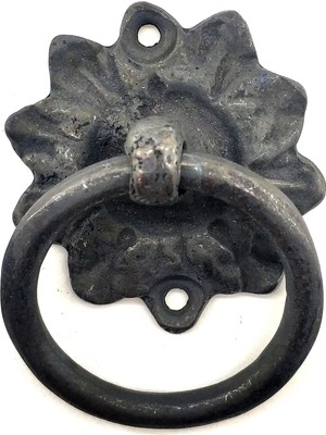 Senka Antika Tarz Dekoratif Pirinç Çiçek Mobilya Kulbu, Kapı Kilit Halkası - 50MM, Oksit